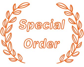 Speciale bestelling, aangepaste listing