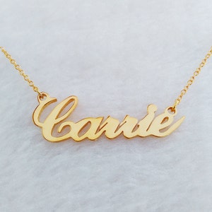 Gold Personalized Name Necklace,Carrie Name Necklace,Choose any name to personalize Necklace, &quot;Sex and the City&quot; personalized jewelry