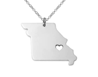 Missouri State Map Charm Pendant - 925 Sterling Silver, Show-Me State Necklace Or Bracelet Charm - View #13
