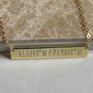 Engraved Necklace Personalized Bridesmaids gift Gold Bar Necklace Monogram Nameplate necklace Bridesmaids gift Graduation Bridesmaid gift
