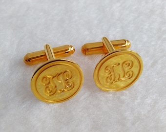 Two Letter Cufflinks,Personalized Wedding Cufflinks,Groom Wedding Cufflinks,Date and Initials Cufflinks,Elegant Monogrammed Cufflinks
