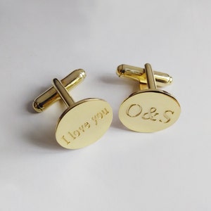 Wedding Cufflinks,Gold Date Cufflinks,Silver Men CuffLinks,Engraved Monogram CuffLinks,Bride and Groom Initials Groomsman Gift