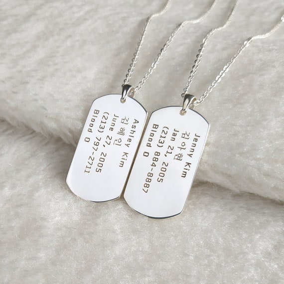Kids ID Tags Necklace kids Safety Necklace child ID Necklace kids ID Necklace children Emergency Necklace dog Tag Necklace best Friends Gift Etsy UK