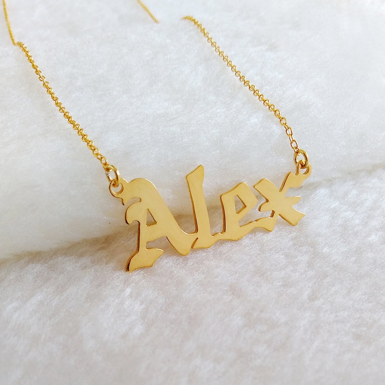Name Necklace Gold,Personalized Name Necklace,Custom Celebrity Necklace,Sex and City Name Jewelry,Best Gift For Girls,Christmas Gift image 3