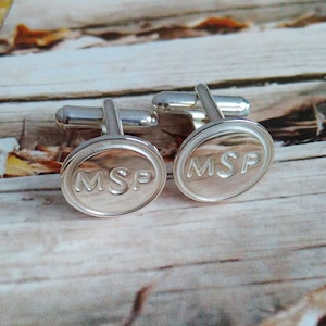 Best Wedding Gift,Personalized Cufflinks,Three Initial Cufflinks,Mens CuffLinks,Engraved Monogram CuffLinks,Elegant Monogrammed Cufflinks