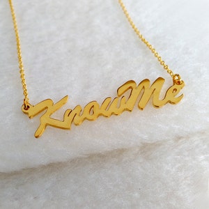 Name Necklace Gold,Personalized Name Necklace,Custom Celebrity Necklace,Sex and City Name Jewelry,Best Gift For Girls,Christmas Gift image 2