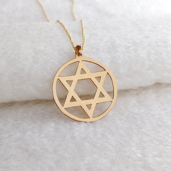 Star Of David Neckace,Mens Jewish Necklace,Hanukkah Necklace,Gold Star David Necklace,Mens Star of David Necklace,Judaica Hebrew Jewelry