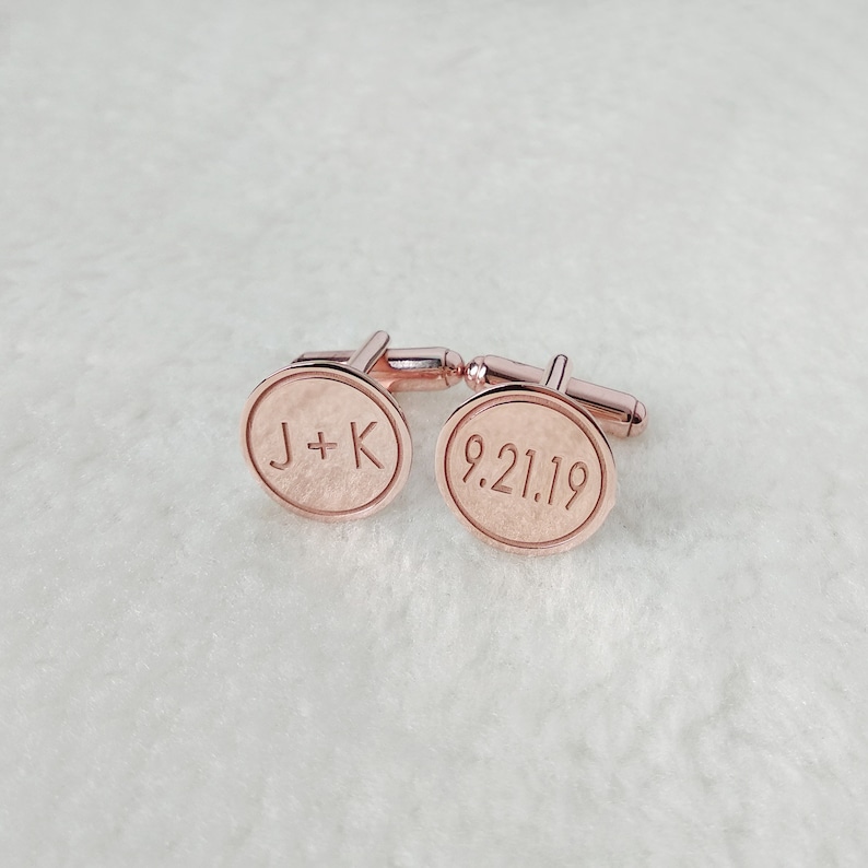 Personalized Wedding Cufflinks,Date and Initials Cufflinks,Groom Wedding Cufflinks,Engraved CuffLinks,Elegant Monogrammed Cufflinks