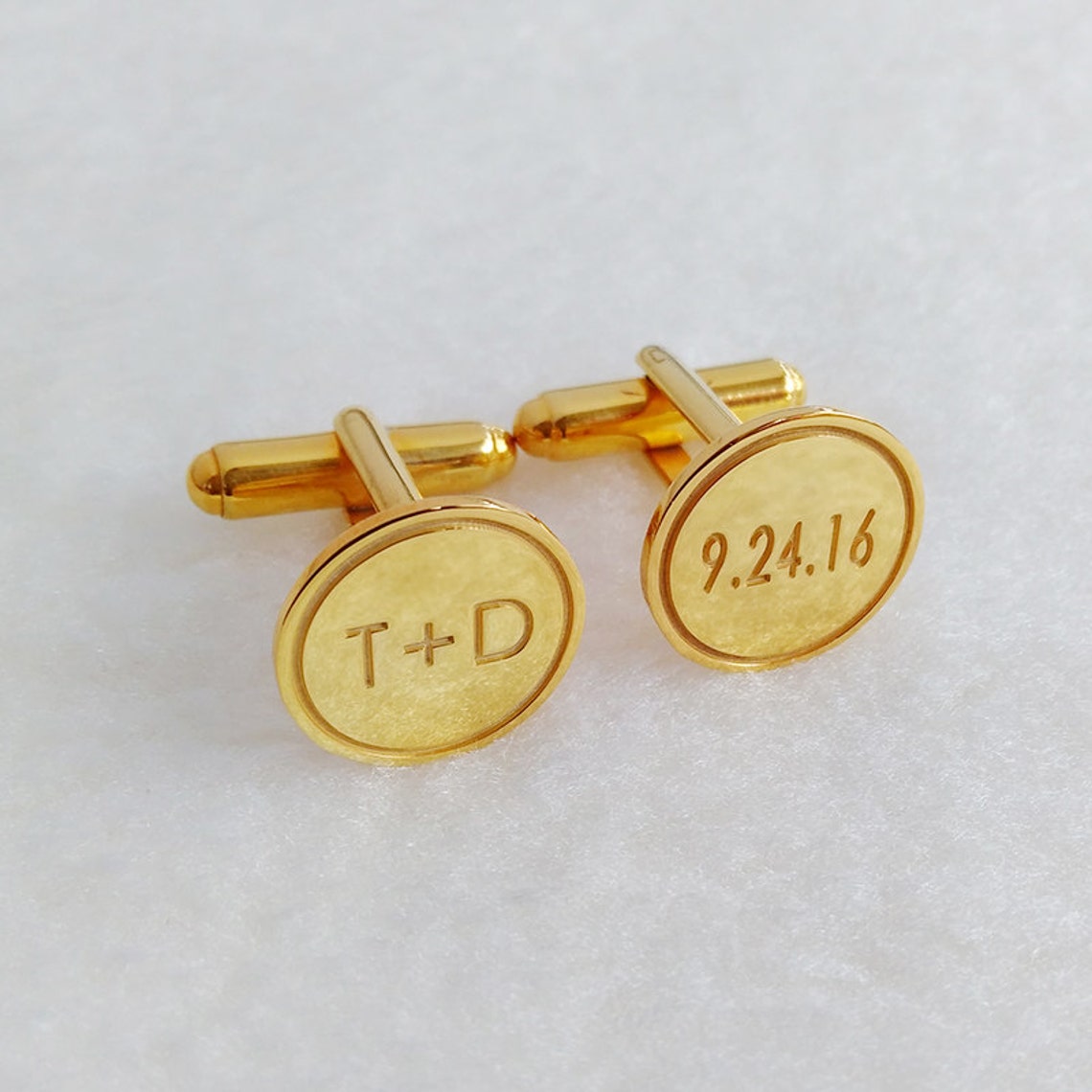Personalized Wedding Cufflinksdate and Initials Etsy