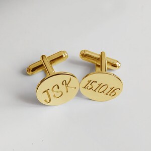 Gold Date Cufflinks,Groom Wedding Cufflinks,Silver Men CuffLinks,Engraved Monogram CuffLinks,Father of the Bride Initials,Groomsman Gift