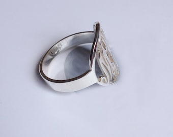 3 bagues monogramme initiales, bague monogramme personnalisée, bague monogramme en argent sterling, bague nom gravé, meilleur cadeau