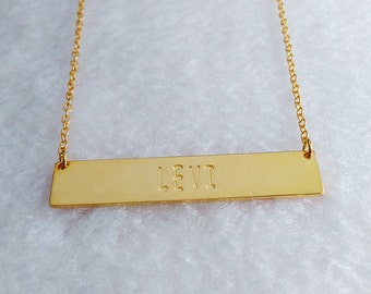 Gold Bar Necklace,Personalized Bar Necklace,Coordinates Necklace,Monogram Bar Necklace,Engraved Bar Necklace,latitude longitude jewelry