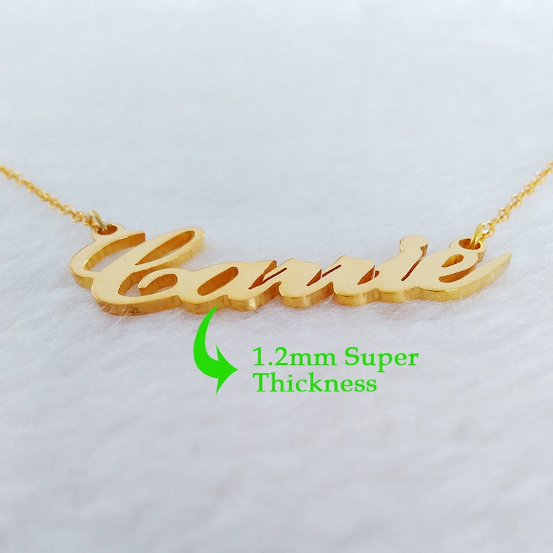 Personalized Name Necklace,Sex and City Name Jewelry,Custom Carrie Name Necklace,Carrie Style Name Necklace Gold,Christmas Gift image 3