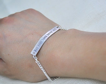 Custom Bar Bracelet,Handwritten Bracelet,Engraved Bar Bracelet,Coordinate Bracelet,Bar Bracelet,Custom Bracelet,Personalized Jewelry