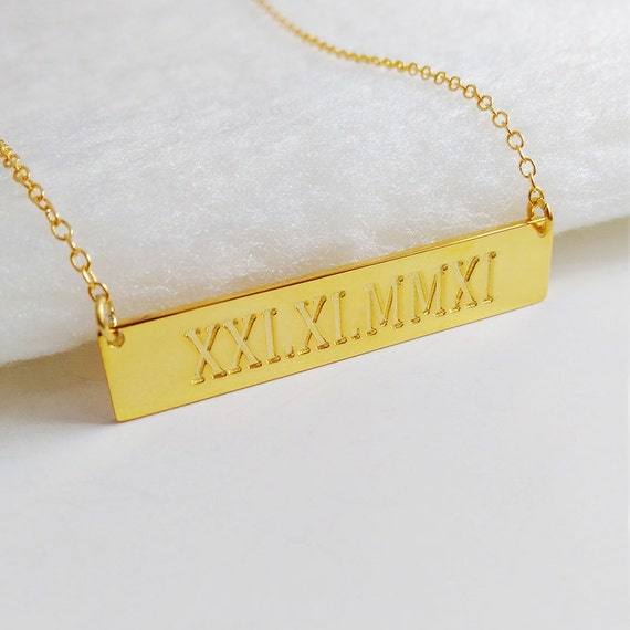 Gold bar monogram necklace deals