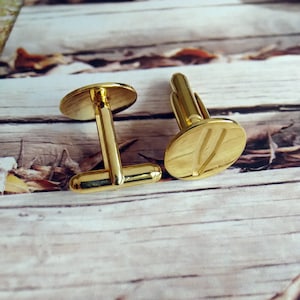 Groom Wedding CuffLinks,Gold Men CuffLinks,Initial Cufflinks,Circle Monogrammed Cufflinks,Engraved Monogram CuffLinks,Gift for Fathers Day