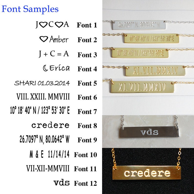 Gold Bar Necklace,Coordinate Bar Necklace,Engraved Bar Necklace, Custom Listing For Molly Double Side Engraving