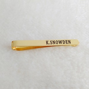 Groom Wedding Tie Clip,Personalized Name Tie Clip,Roman Numeral Tie Clip,Gold Wedding Tie Clip,Engraved Boss Gift Ideas,Father's Day Gift image 3