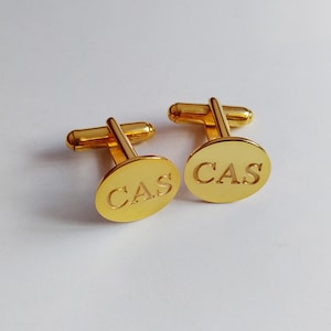 Groom Wedding Gift,Gold Men CuffLinks,Engraved Monogram CuffLinks,Gift for Fathers Day,Elegant Monogrammed Cufflinks