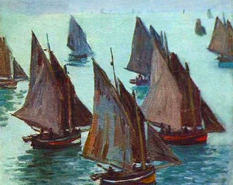 monet s sailboat etsy