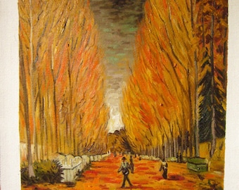 handpainted van gogh Les Alyscamps, Allee in Arles1 oil painting reproduction for home decor wall art oil painting or gift