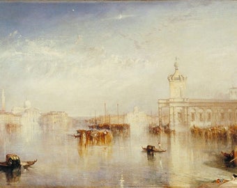 excellent Joseph Mallord William Turner Paintings the dogano, san giorgio, citella Landscape oil painting for room decor or office decor