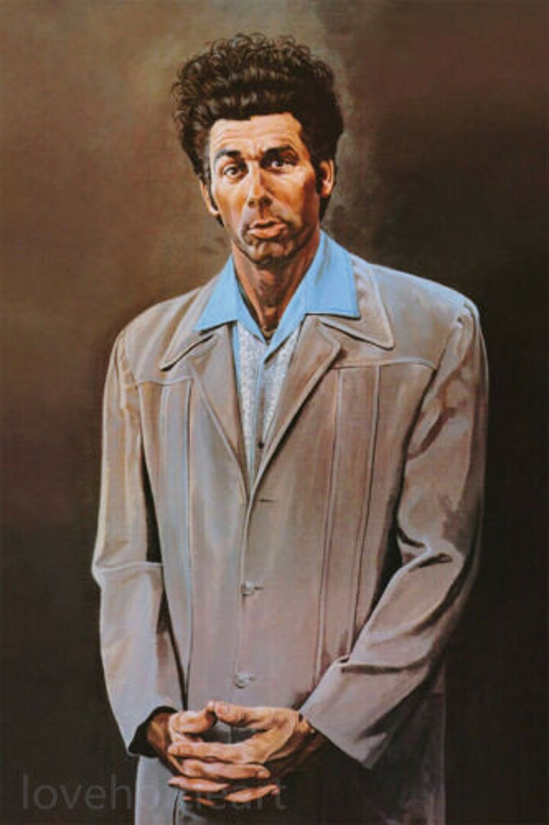 Seinfeld Cosmo Kramer Oil Painting Reproduction Portrait for - Etsy Israel