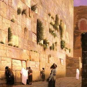 Handpainted Jean Leon Gerome The Wailing Wall Jerusalem Oil Painting For Home Decor Wall Art Or Gift
