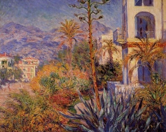 villas at bordighera - Claude Monet high quality hand-painted oil painting reproduction for home decor wall art