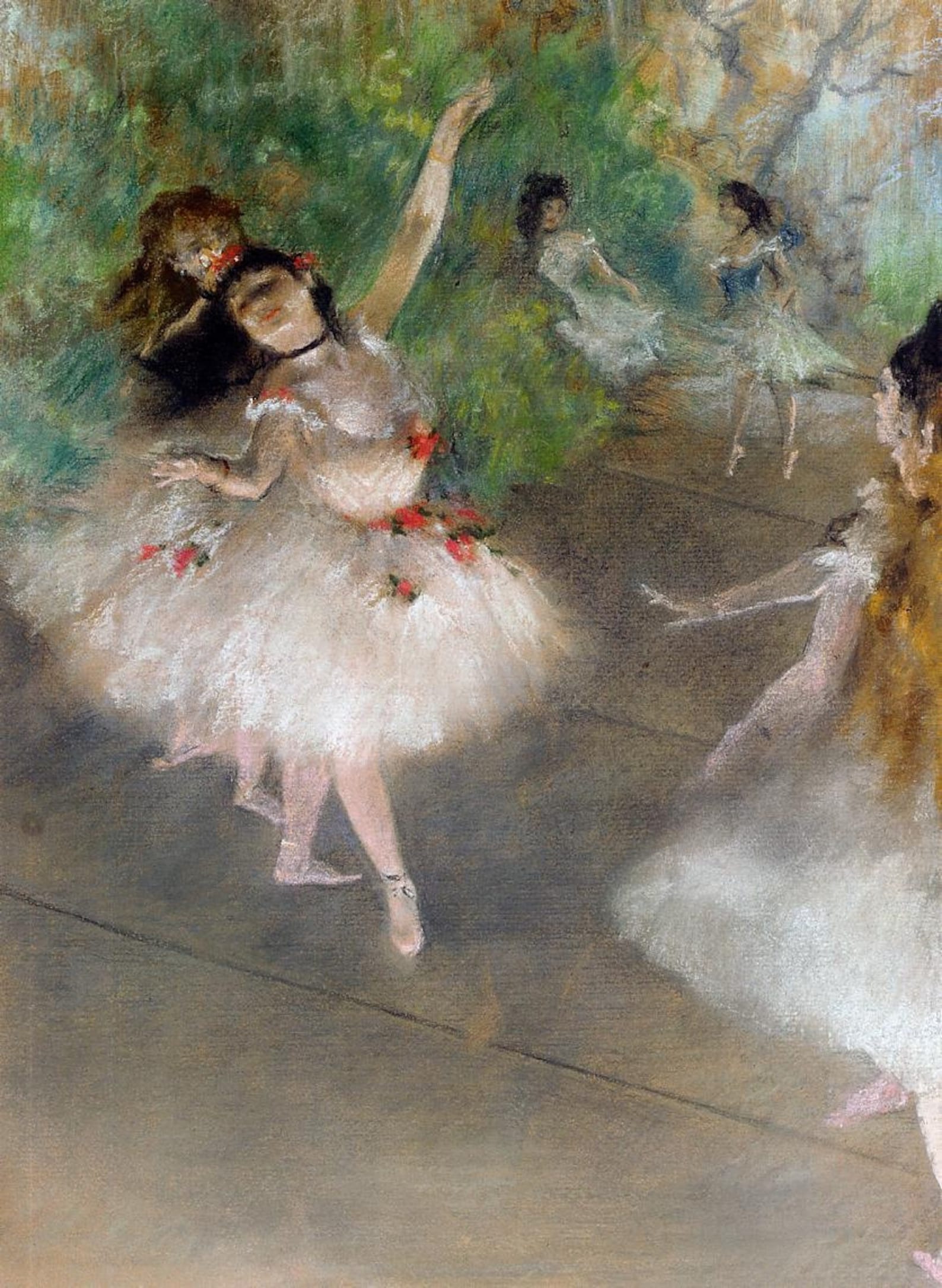 High Quality Hand Painted Edgar Degas Dancers In White Oil Painting