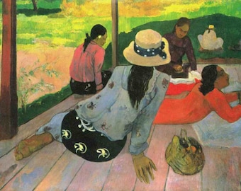 100% handpainted paul Gauguin The Siesta oil painting reproduction for home decor wall art