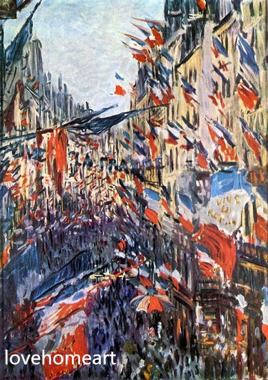クロード・モネ、「Rue Saint-Denis Festivities on