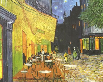 100%handpainted Van Gogh  Cafe Terrace at Night  Oil Painting Reproduction For Home Decor wall art