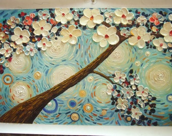 riproduzione di pittura a olio pesante con spatola spessa dipinta a mano su tela per decorazioni murali per la casa