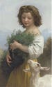 william-adolphe-bouguereau Little Esmeralda Girl With Shee Hand-Painted Oil Painting Reproduction For Child Art or Child Room Deccor or Gift 