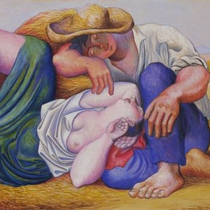 handmade pablo picasso oil painting reproduction Sleeping Peasants painting on canvas for home decor item