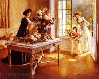 Fresh From the Garden by Albert Lynch hand-painted oil painting for bedroom oil painting home decor wall art gift living room painting