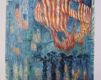 100% handpainted The Avenue in the Rain - Frederick Childe Hassam oil painting reproduction for home decor wall art