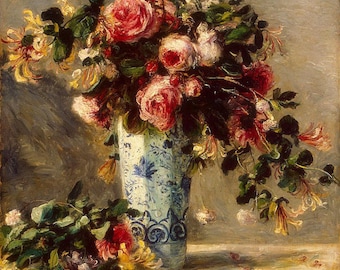 Nature morte Fleur en vase par Pierre-Auguste Renoir Peinte à la
