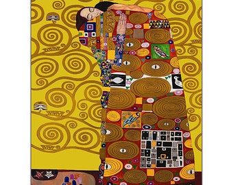 Handpainted  Gustav Klimt oil painting reproduction part of golden edition the tree of life by klimt for home decor or gift