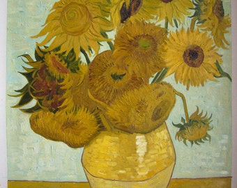 hand-painted Sunflowers - Vincent van Gogh high quality hand-painted oil painting reproduction  for home decor wall art