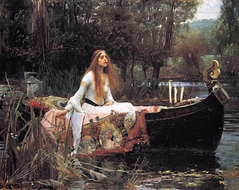 The Lady Of Shallot - John William Waterhouse The Lady Of Shallot  hand-painted oil painting reproduction for home decor wall art or gift