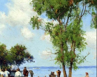 Handpainted A Thousand Islands, st.lawrence river Julian Onderdonk Oil Painting Reproduction for home decoration Or Gift