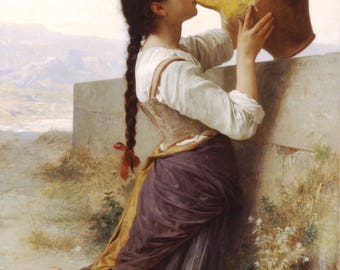 La soif - William-Adolphe Bouguereau high quality hand-painted oil painting reproduction for home decor wall art gift