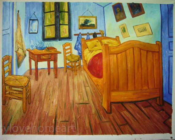 1889 Hand Painted Vincent S Bedroom In Arles 1889 Vincent Van Gogh Oil Painting Reproduction For Home Decor Art Gift