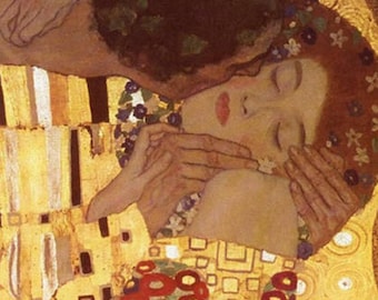 handpainted Gustav Klimt the kiss oil painting reproduction for bedroom wall art or wedding gift