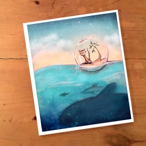 Cat art print