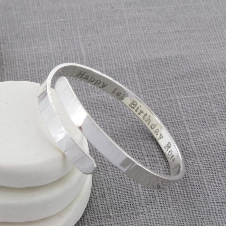 Boy's Christening Gift Bangle Baby Bangle Personalised Christening