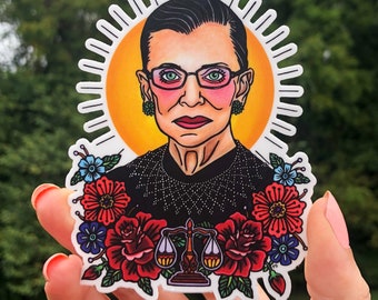 Ruth Bader Ginsburg / Notorious RBG-klistermärke