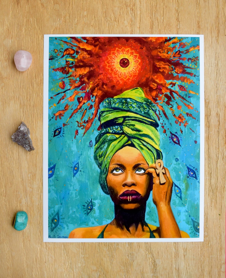 Erykah Badu Art Print of Oil Painting Etsy